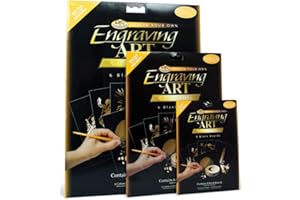 ROYAL & LANGNICKEL Royal Brush Foil Engraving Art Blank Boards, 5 by 7-Inch, Gold, 6-Pack