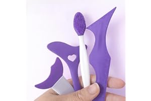 4 Pcs Silicone Eyeliner Stencils Set, Multifunctional Winged Eyeliner Tool, Mascara Shield, Eyeshadow Lipstick Aid, Nose Clea