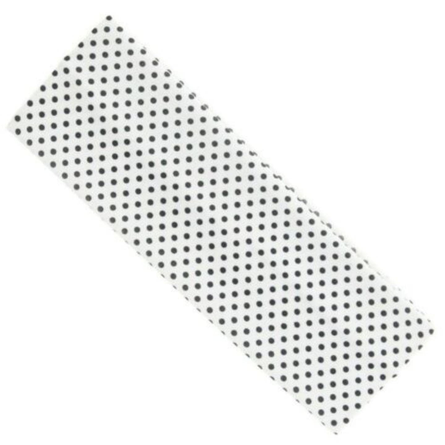 Topkids Accessories Yoga Headband Head Band Kylie Hairband Hair Band Hair Bandeau Stretchy Elastic Gym Sports Fabric For Women, Men and Boys, Girls (7cm / 2.7", White Mini Polka Dot)