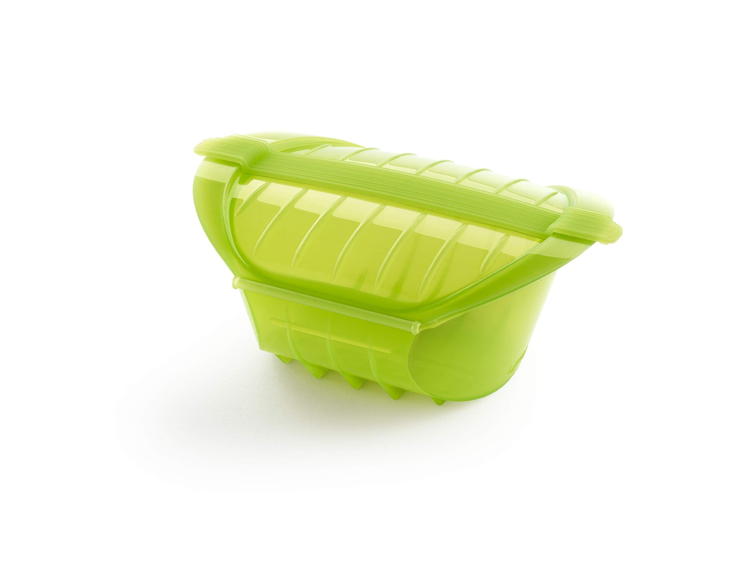 Lékué 1 Litre Ogya Extra-Large Microwave Pot with Tray, Green