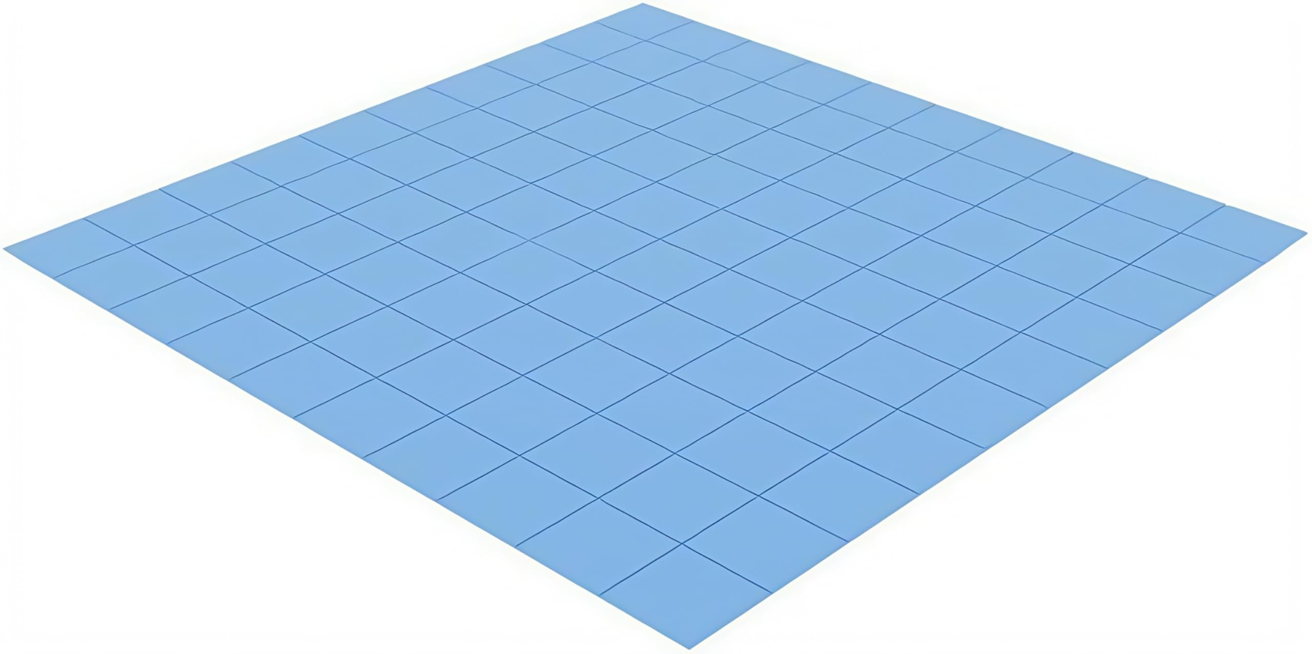 Adwits 100 pieces 10x10x1mm thermally conductive silicone pads, soft cooling pad for GPU LED PSU TV DDR module IC chipset -Blue