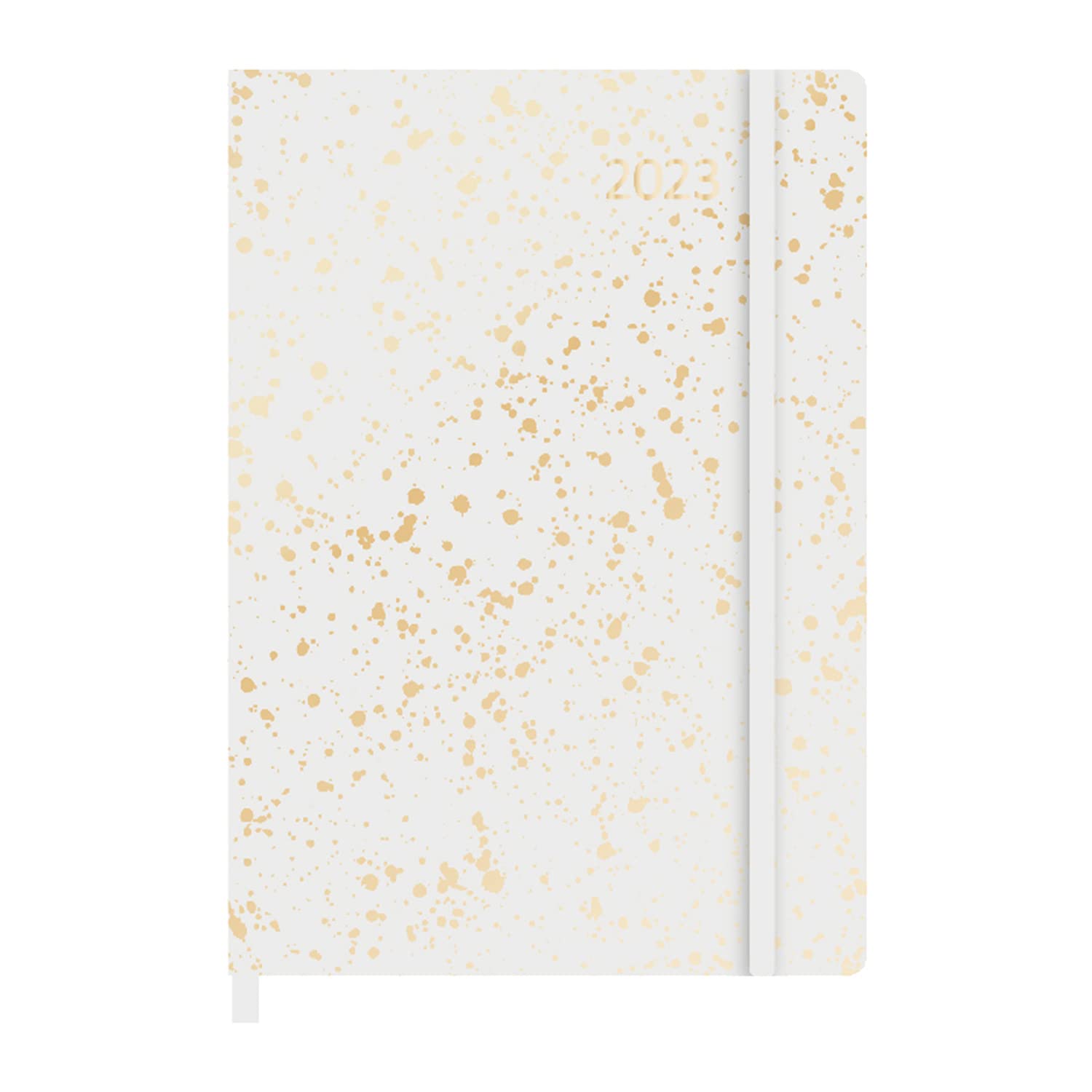 Idena 13872 – 2023 Diary – Sparkle Cream, DIN A5, 192 Pages, 1 Week on 1 Page, Agenda
