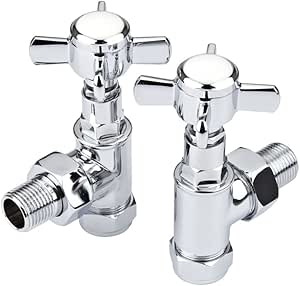 ENKI dos válvulas de codo para radiador toallero mandos en ...