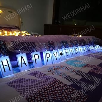 Alhxf Letter Light Box String 78 7in Glow In The Dark Diy Letter