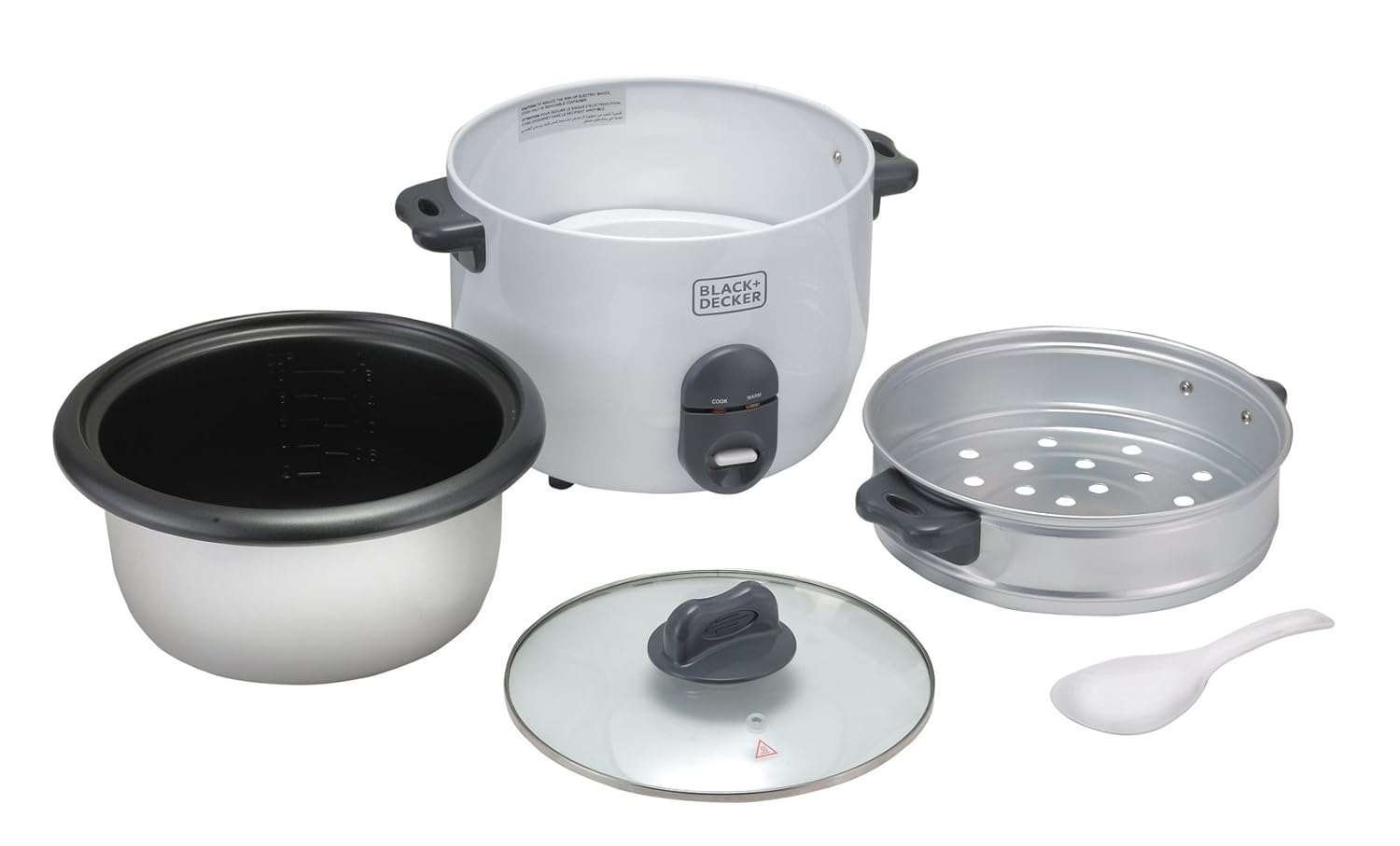 Amazon.com: Black & Decker RC1860 700W 1.8 L 7.6 Cup Rice Cooker (Non-USA  Compliant), White: Kitchen & Dining