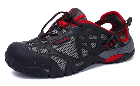 DUORO Damen Herren Trekking Wanderschuhe Atmungsaktiv Outdoor Fitnessschuhe Mesh Wasserschuhe Sport Laufen Klettern Sandalen 
