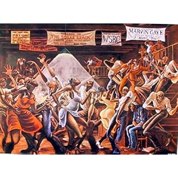 Amazon Com Sugar Shack Print By Ernie Barnes 24x34 Inch Posters