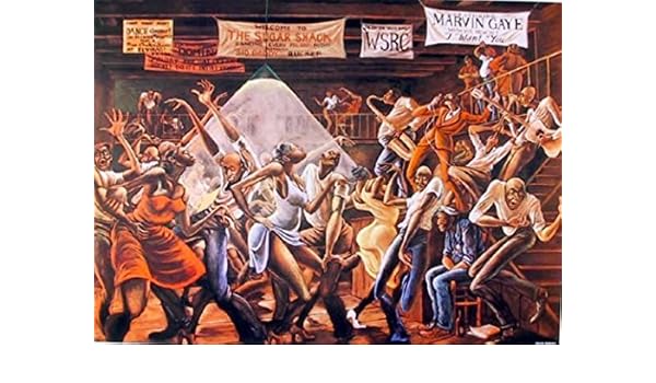 Amazon Com Sugar Shack Print By Ernie Barnes 24x34 Inch Posters