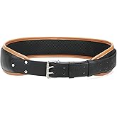 Leather Tool Belt 3" Wide,Leather Tool Pouch Belt with Rivet Reinforcements Adjustable 37" to 45" Waist Tool Belts, for Contractors, Carpenters, Electricians, Framers and more