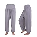 Wistoo Womens Elastic Cotton Soft Dance Harem Mid