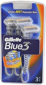 Gillette Blue 3 Disposable Razors with Aloe Lubricating Strip