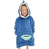 Wearable Blanket Kids 3-10yr, Fun Animal Kids Blanket Hoodie, Hooded Sweatshirt, Oversized Comfy Hoodie Boys, Girls, Toddlers