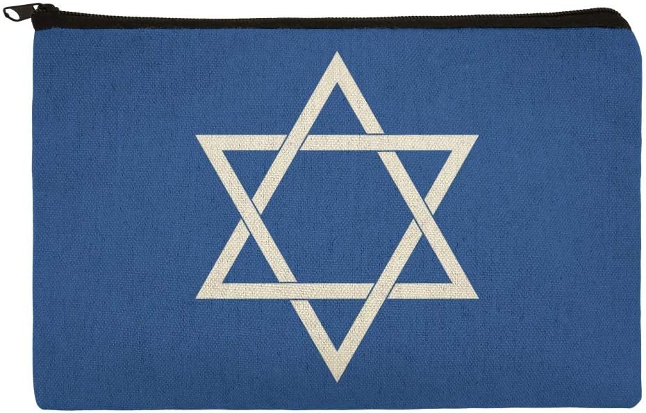 Star of David Jewish Israel Ancient Religion Symbol Makeup Cosmetic Bag Organizer Pouch