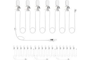 Leelosp 4 Pack Accessory Cord with LED T20 Light Bulb, 13FT Light Cord Blow Mold White Bulb with On/Off Switch Female Plug Clip for Christmas Village Houses Trees Crafts Lamp Holiday