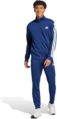 Hombre Sportswear Basic 3 Stripes Tricot Track Suit, Dark Blue, M