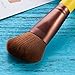 amoore Foundation Makeup Brush Kabuki Brush Wooden Handle Make up Brush Perfect For Blending Liquid, Cream Flawless Powder Cosmetics (1 Pcs Angled Round Brush)