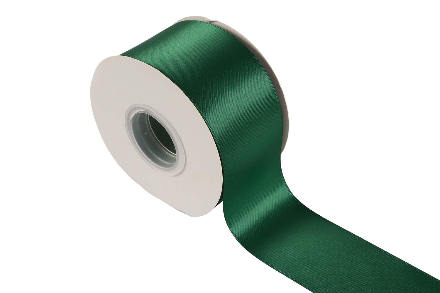 Ribbonitlux 50mm Wide Double Face Satin Ribbon 22 Meters (587-Forest Green, Set for Gift Wrapping, Party Decor, Sewing Applications, Wedding and Craft
