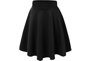 Made By Johnny Women's Basic Versatile Stretchy Flared Casual Mini Skater Skirt XS-3XL Plus Size