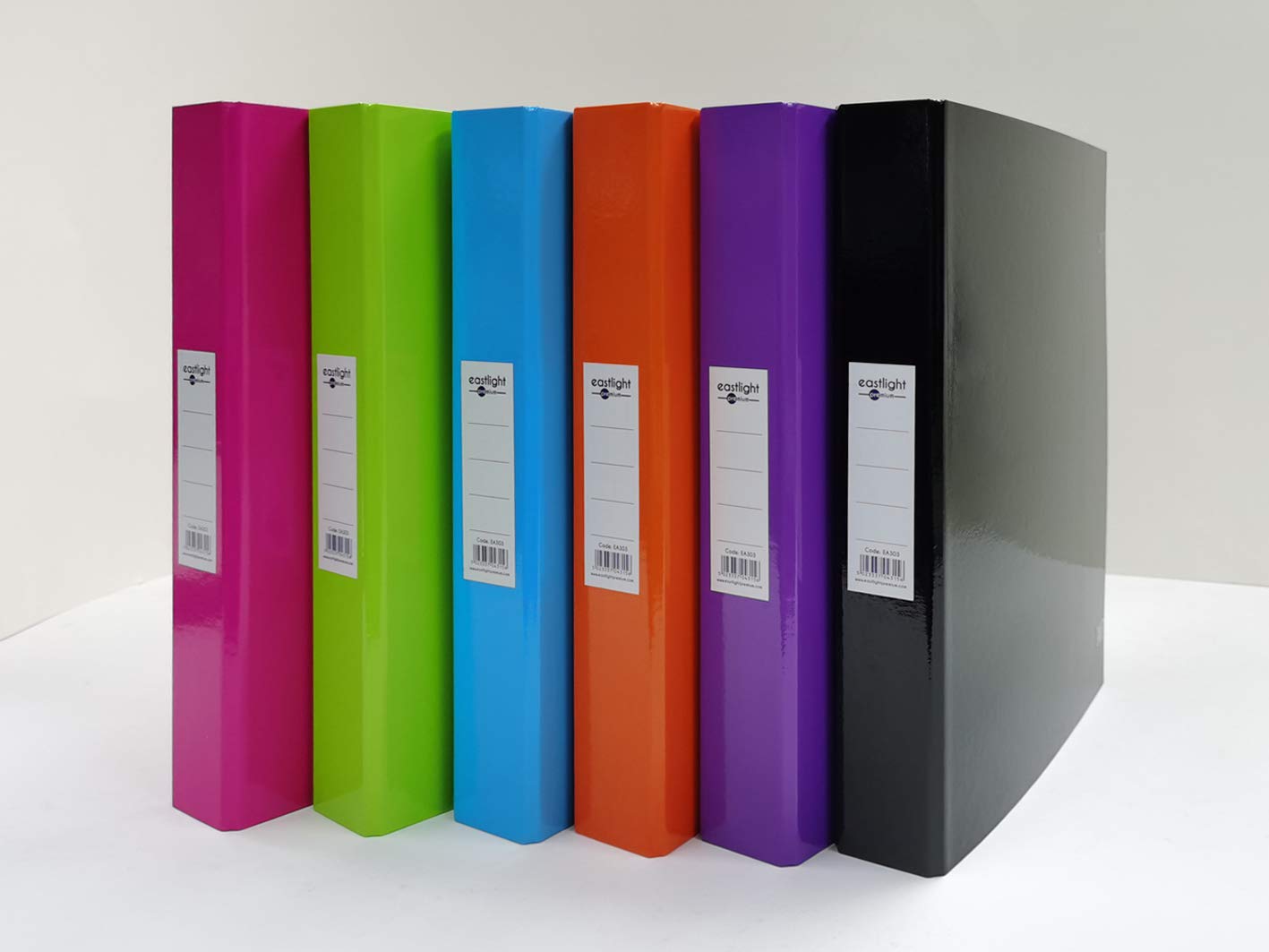 Eastlight A4 Ring Binder * Pack of 6 * 2-D Ring Bright Colour Assorted