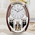 KELAOTE Musical Motion Wall Clock with Rotating Pendulum, Decorative Wall Clock with 18 Melodies.