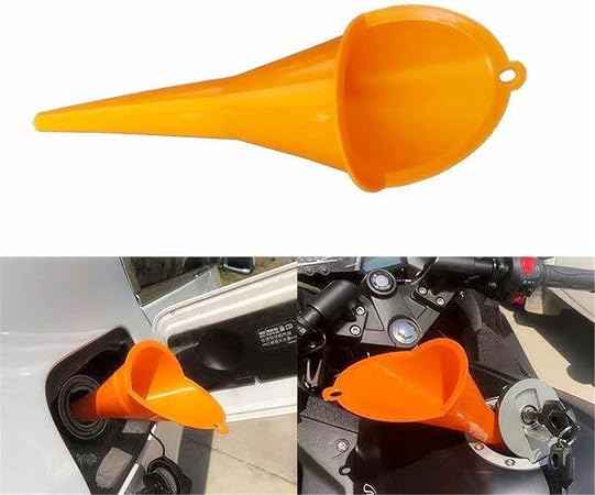 Amazon Yoobang 車給油漏斗 車 バイク オイル漏斗 ファネル 車 オートバイ 給油 じょうご ガソリン入れ交換工具 オートバイク用 便利的 1ピース オレンジ 車 バイク 車 バイク