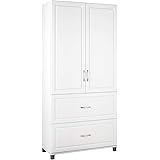 Amazon Com Systembuild Kendall 36 Utility Storage Cabinet White Furniture Decor