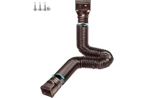 TAEYONK Brown Gutter Downspout Extensions,Rain Gutter Downspout Extension,Down Spout Drain Extension,Gutter Extensions for Downspout,Downspout Extender,Gutters for House,Gutter Extender,Gutter Drain