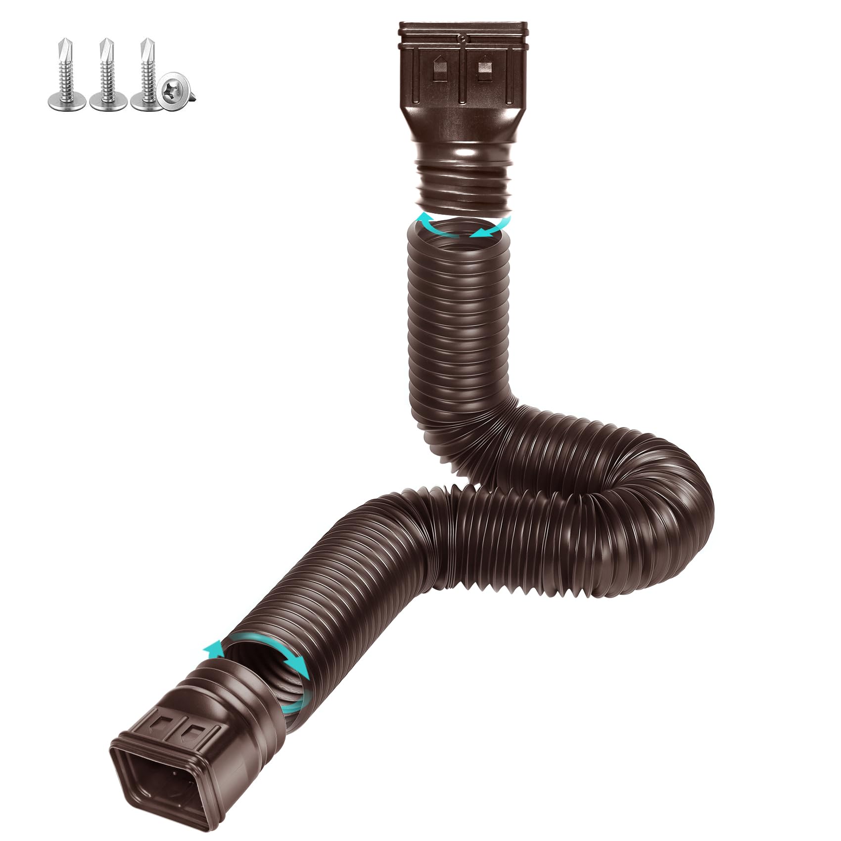 TAEYONK Brown 2 Pack Gutter Downspout