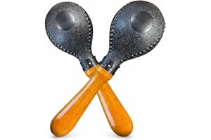 AIAS Wood Handle Maracas, Balanced Percussion Shakers for Latin Music, Bands, Musicians & Music Education