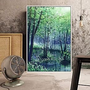 Floating Framed for Living Room Bedroom Forest for