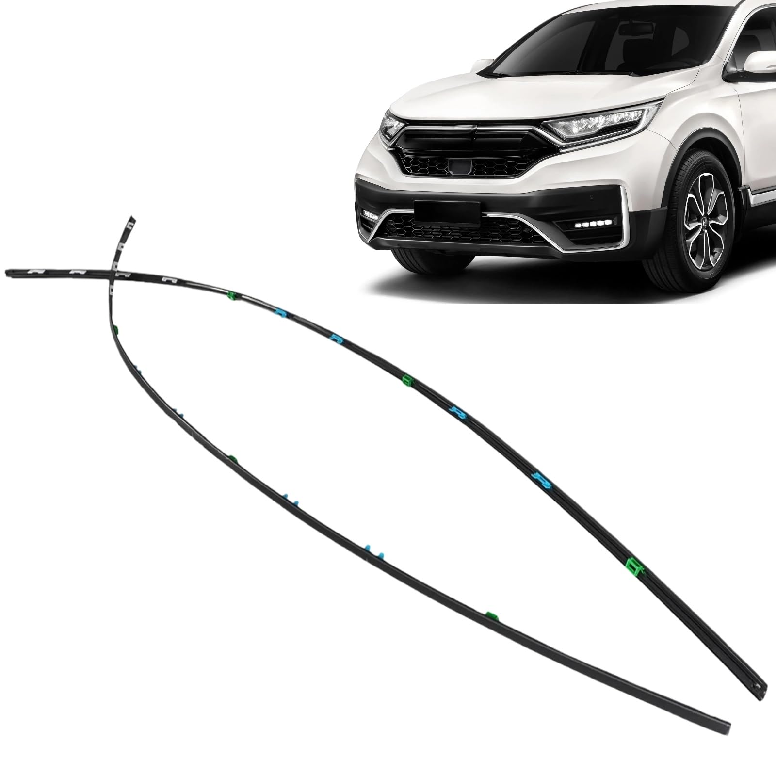 Photo 1 of Drip Side Molding for Honda CR-V 2017 2018 2019 2020 Windshield Roof Molding Trim Set Replace 73153-TLA-A01 73163-TLA-A01
