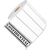OfficeSmartLabels – 4" x 1" Removable Direct Thermal Labels - Compatible with Rollo & Zebra Desktop Printers and More – 1” Core; Perforated, Water & Oil Resistant (4 Rolls, 5500 Labels)