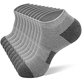 ZYLORBEX 10 Pairs Mens Ankle Socks, Cushioned Athletic Sports Socks with Arch Support,Mens Socks for Running Gym, Size 10–13