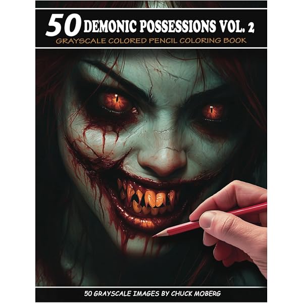 Amazon.com: 50 Demonic Possessions: Grayscale Colored Pencil