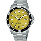 Lorus Lorus Men's Analogue Solar Watches, yellow, One size fits all, Sporty