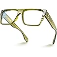 VISOONE Light Weight TR90 Blue Light Blocking Glasses Frame with Anti Glare Eye Protection for Women and Men ALBA