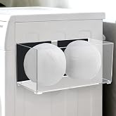 CINPIUK Magnetic Dryer Ball Holder for Laundry Room Organization, Clear Lint Bin with Adhesive Hook, Iron Dryer Ball Container Box for Laundry Room, Office, Bathroom &amp; Craft Supplies, 1Pcs