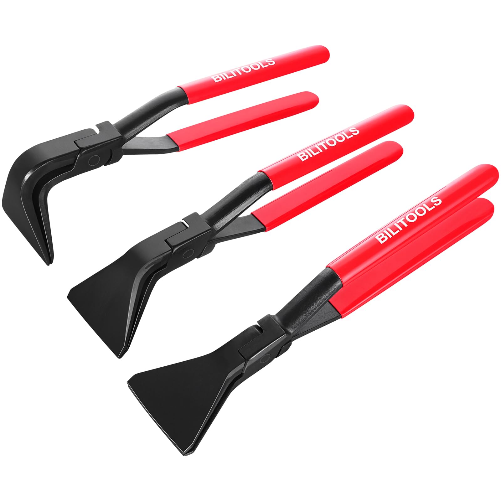 Photo 1 of BILITOOLS 3-Piece Hand Seamer Sheet Metal Tools, Sheet Metal Bending Pliers Set Straight, 45° & 90° Bending Tool Comfort with Grip Handle
