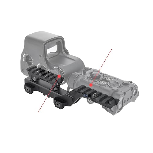Spina Optics Tactical Group Type Hydra Mount montageverhogers voor 55 holografische, nachtzicht, rode puntlaser, 20 mm basisadapterhouder (zwart