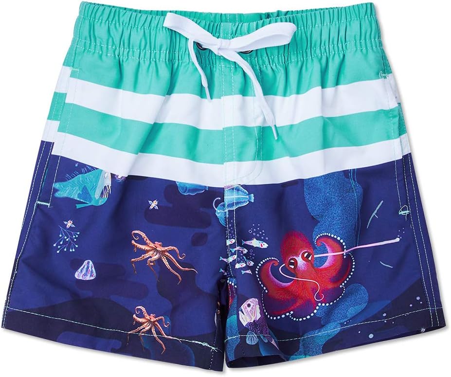 Freshhoodies Little & Big Boys Swim Trunks with Mesh Lining Summer Casual Beach Shorts