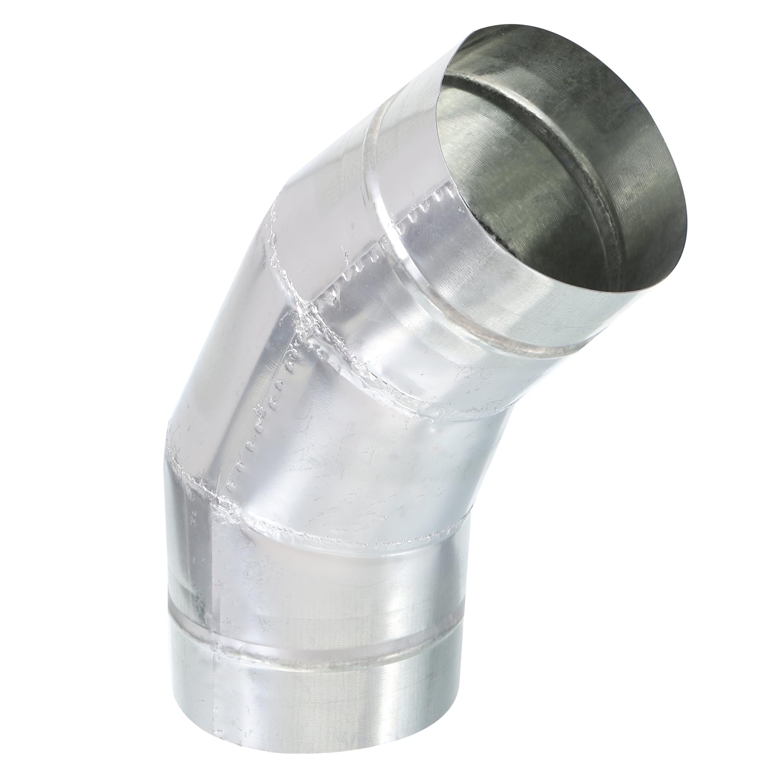 PATIKIL 4" OD 45 Degree Elbow Duct Pipe Connector, Dryer Vent Round Tube Bend Connector Adapter Fitting for Dryer HVAC Ventilation Chimney Exhaust Fan