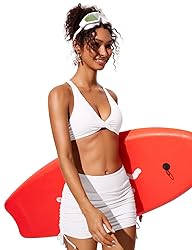 CRZ YOGA Womens V Neck Bikini Tops Twist Front