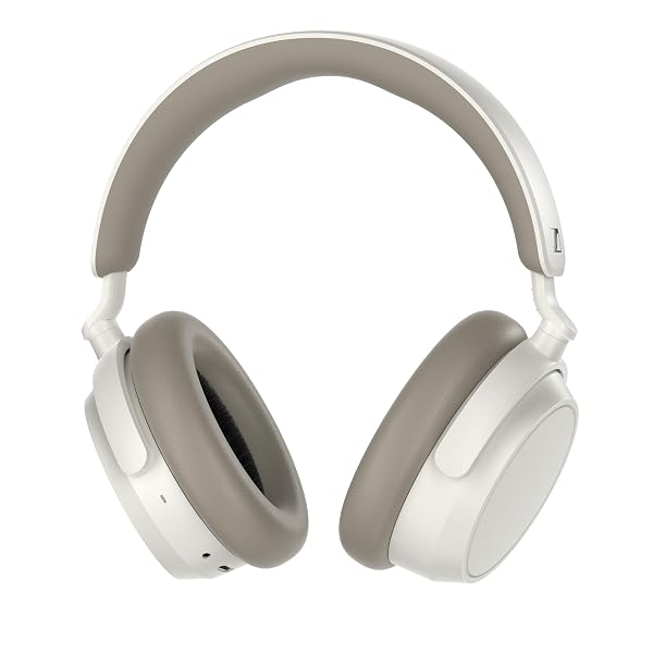 SENNHEISER ACCENTUM PLUS WIRELESS BLUETOOTH HEADPHONES NOISE CANCELLING – QUICK-CHARGE FEATURE, 50-HR BATTERY PLAYTIME, ADAPTIVE HYBRID ANC, BLUETOOTH OVER EAR HEADPHONES FOR TRAVELING, SCHOOL, WHITE