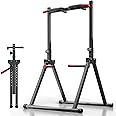 Joppoint Foldable Pull Up Bar Station, Adjustable Multifunction Power Tower Dip Bar Station Home Gym Strength Training Workout Equipment for Pull-up Push-up Dips