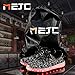 -MEJC- Unisex LED shoes Light up Knit Fashion Sneaker (US 5Y | Women 6 | EU 36, White)