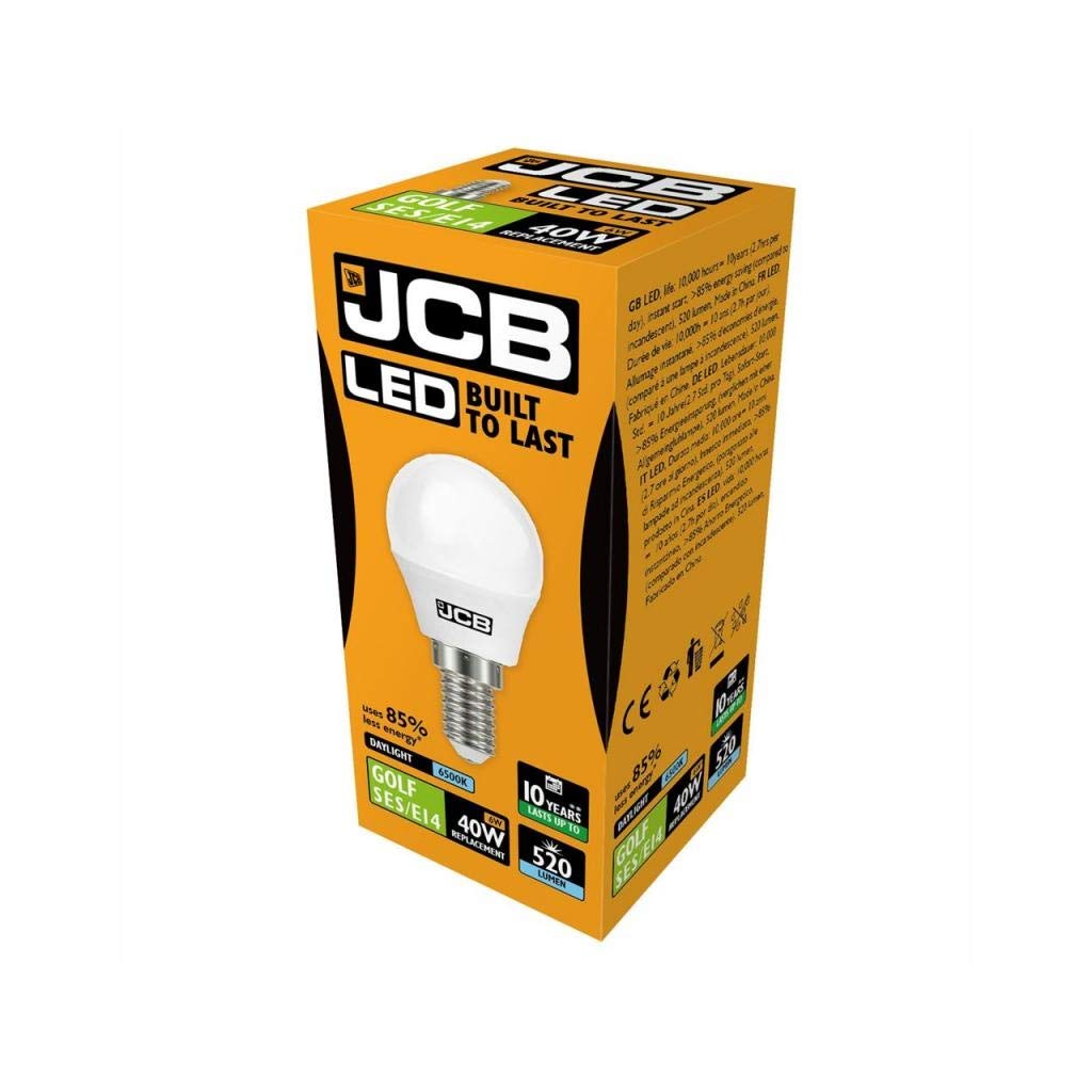 JCB LED Daylight SES E14 Small Screw Golf Ball Mini Globe Lamp 6500K Light Bulb 40W Equivalent
