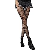 Suximix Fishnet Stockings for Women, Floral Tights with High Waist, Stretchy & Snag-Free for Daily Wear, Parties, Cosplay