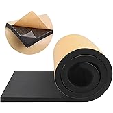 FONUNO Neoprene Foam Padding with Adhesive Closed Cell Foam, Black | Self Adhesive Foam Sheets Neoprene Foam Roll Padding for Gaskets Liner Crafts DIY, 12" Wide x 59" Long x 3/4" Thick