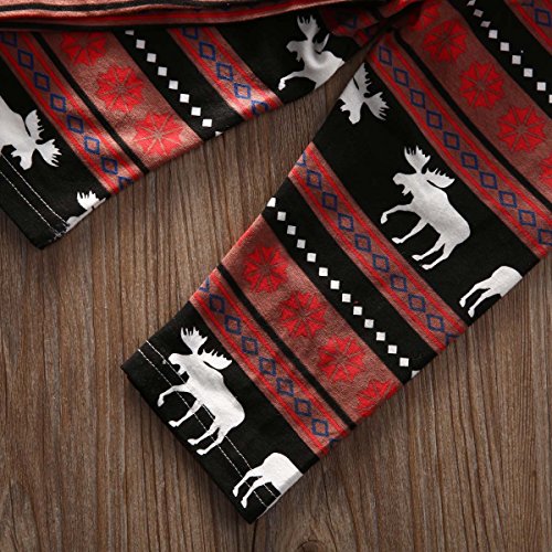 Baby Boys Girls Christmas Deer Snowflake Long Sleeve Pajamas Outfit - Image 4