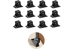 12P Iron Baluster Shoes Swivel Shoes Come with Screws Work with 1/2 Inch Square Balusters Adjustable Angles Staircase Application Metal Staircase Balusters Satin Black, GRMIKBU GB07